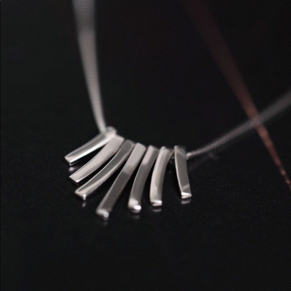 π "SOLD OUT" (925) DROPPING BARS NECKLACE - Picture 5 of 6